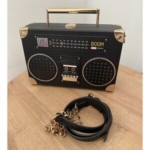 ALDO Kuzitrin Black BoomBox Radio Crossbody Purse Top Handle Bag Y2K